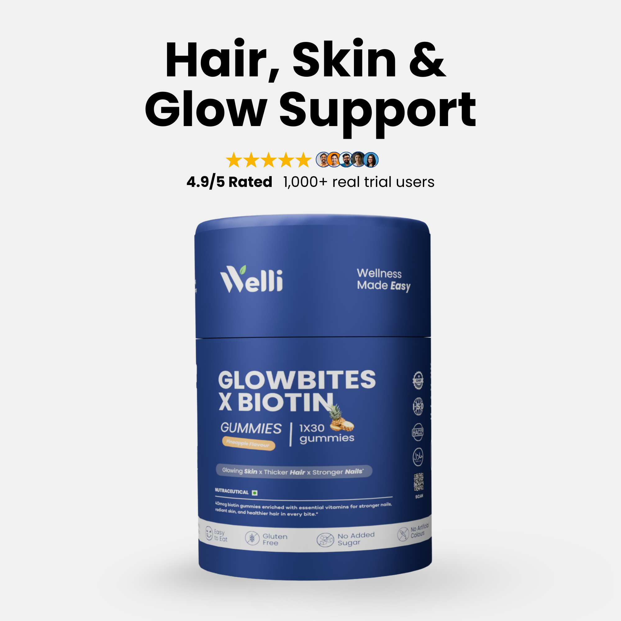 GlowBites X Biotin Gummies